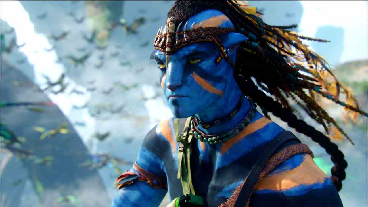 Avatar, Sam Worthington as Jack Sully in Pandora. Avatar The Battle for Main character Jake Sully