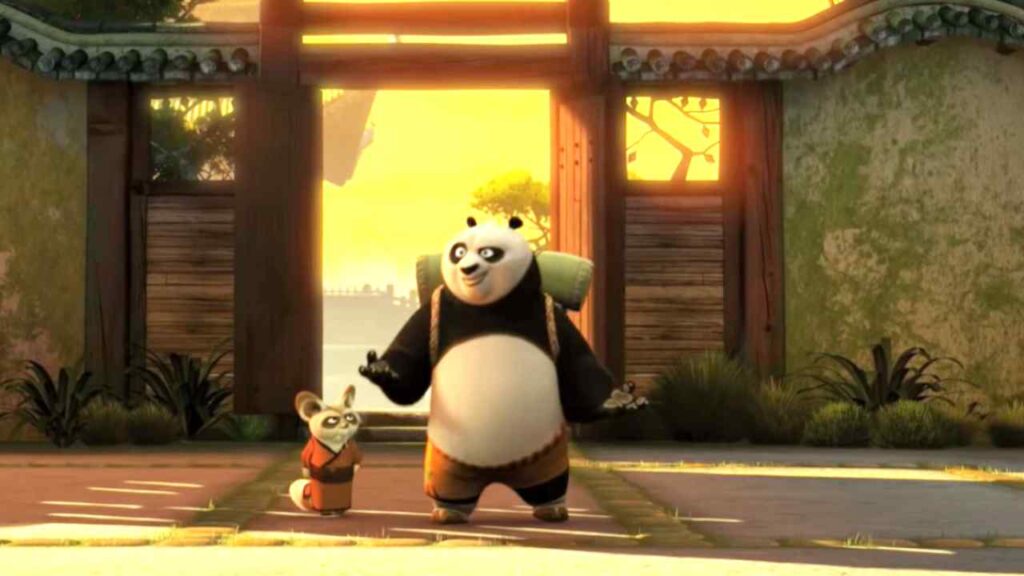 Kung fu Panda Jack Black as Po and Dustin Hoffman as Master Shifu. Movies and TV series Coming To Netflix in October 2023.