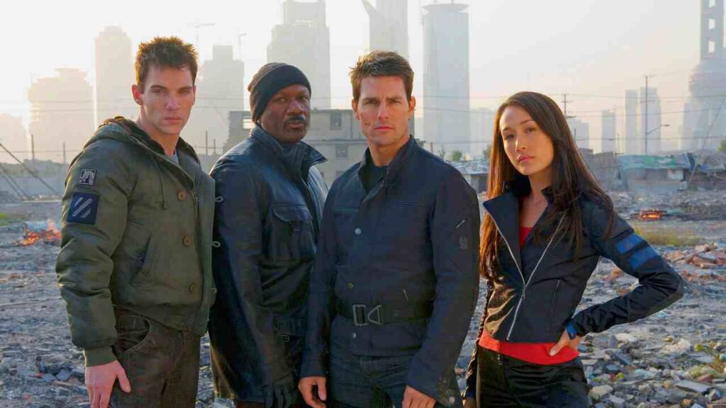 Mission Impossible 3 Tom Cruise as Ethan Hunt, Michelle Monaghan as Julia Meade and Ving Rhames as Luther Stickbell. Movies and TV series Coming To Netflix in October 2023.