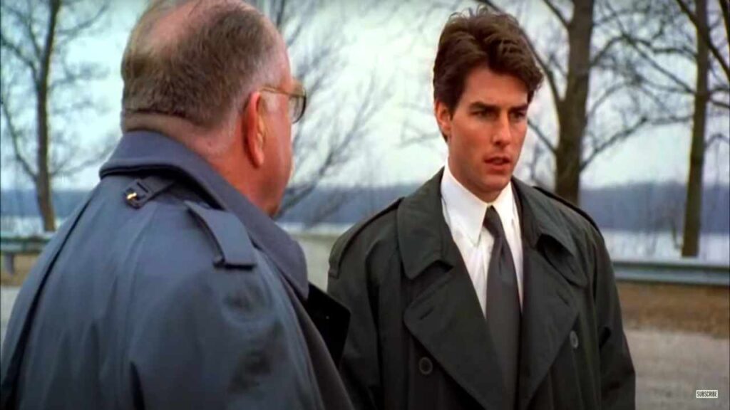 The Firm Tom Cruise as Mitch McDeere and Wilford Brimley as William Devas.